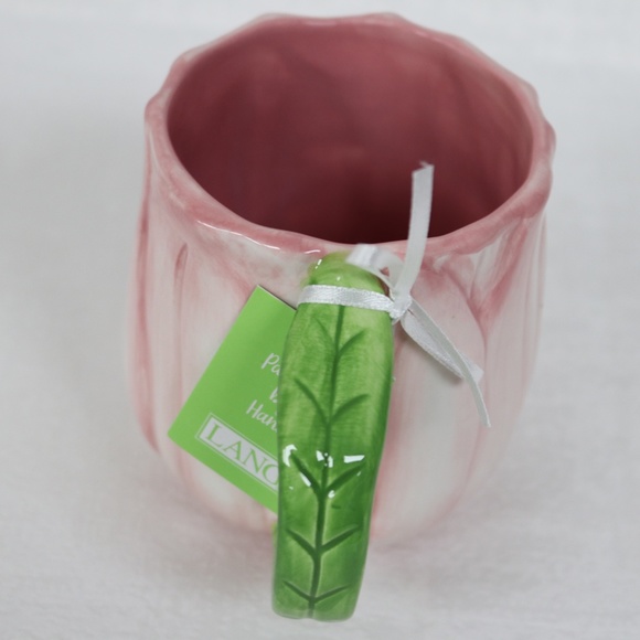 LANG by Design Group TULIP FLOWER SHAPED COFFEE MUG HAND PAINTED - PINK - NEW - Picture 5 of 6